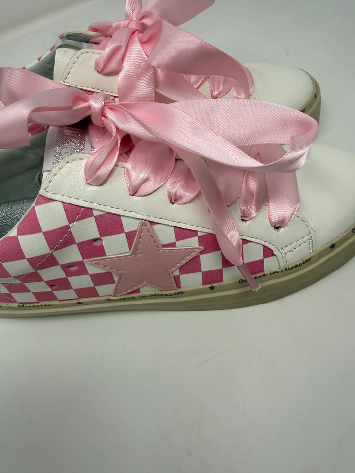Gaby Pink Checkered Sneakers