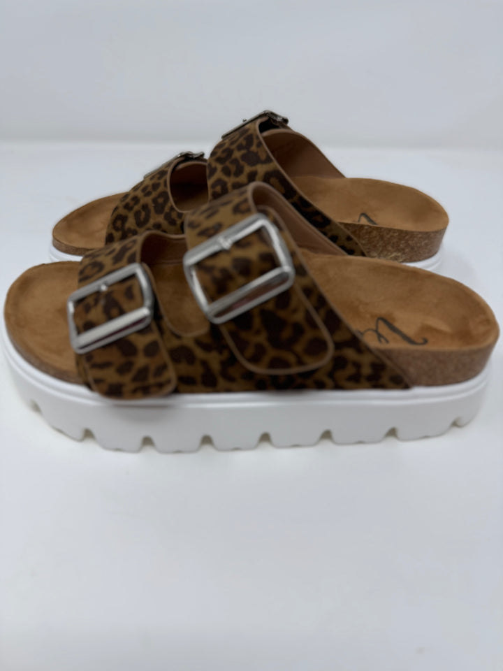 Jazmin Brown Leopard Platform Sandals