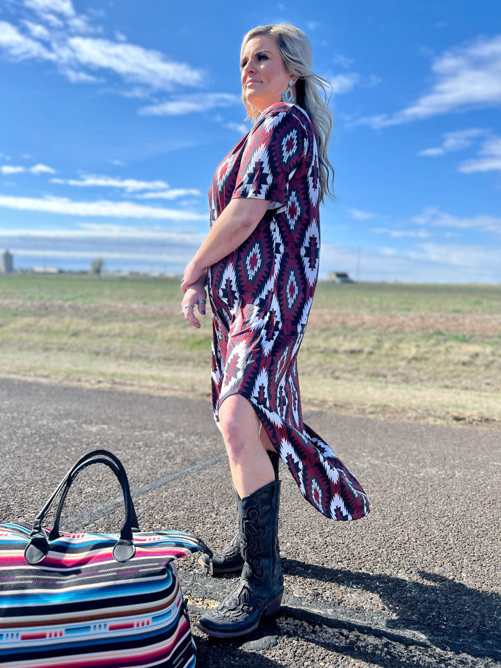 PLUS  Western Rebel Maxi Dress | gussieduponline