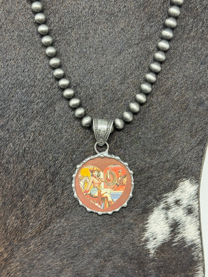 Vintage Bottle Cap Navajo Strand Necklace - 3 Designs