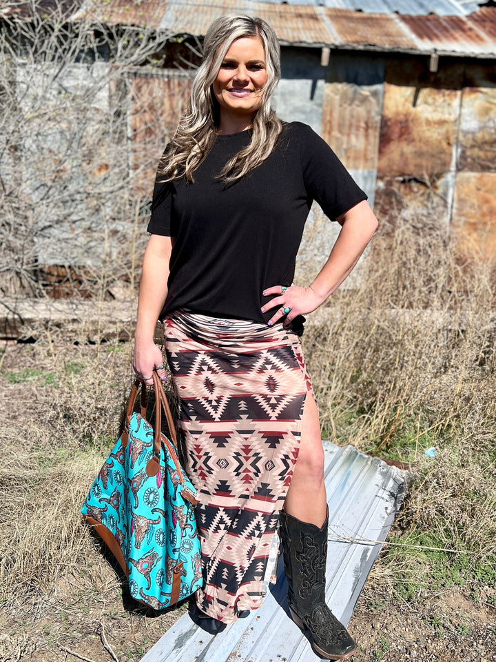 PLUS Santa Fe Slit Skirt | gussieduponline