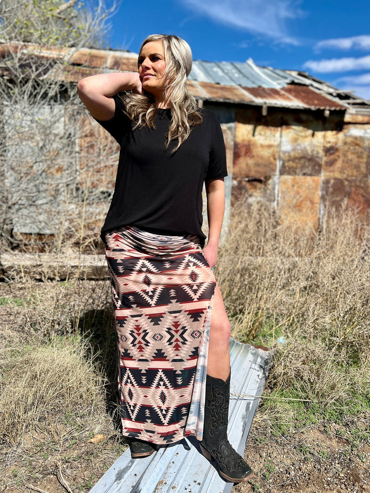 PLUS Santa Fe Slit Skirt | gussieduponline