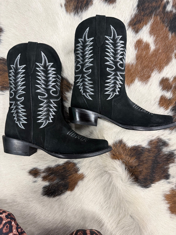 KIDS Tanner Mark Black Roughy Boots