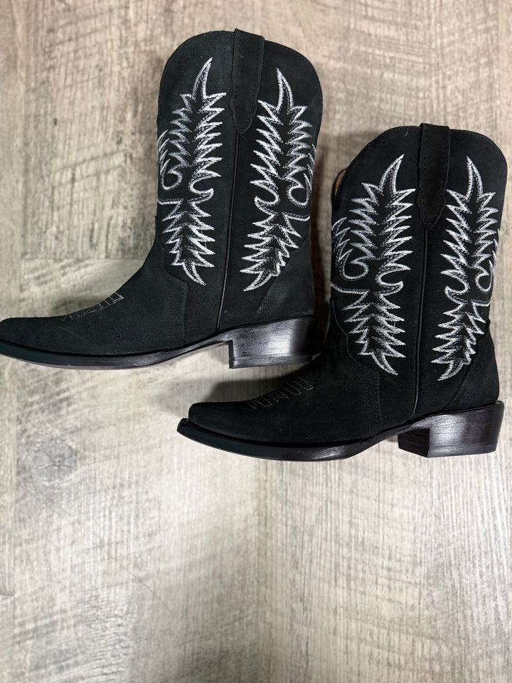 KIDS Tanner Mark Black Roughy Boots