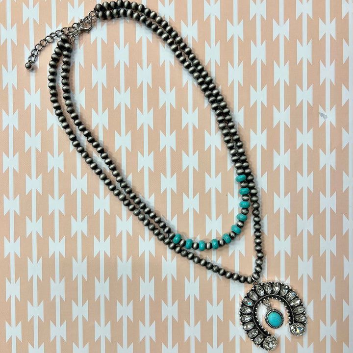 Rhinestone Arena Necklace | gussieduponline