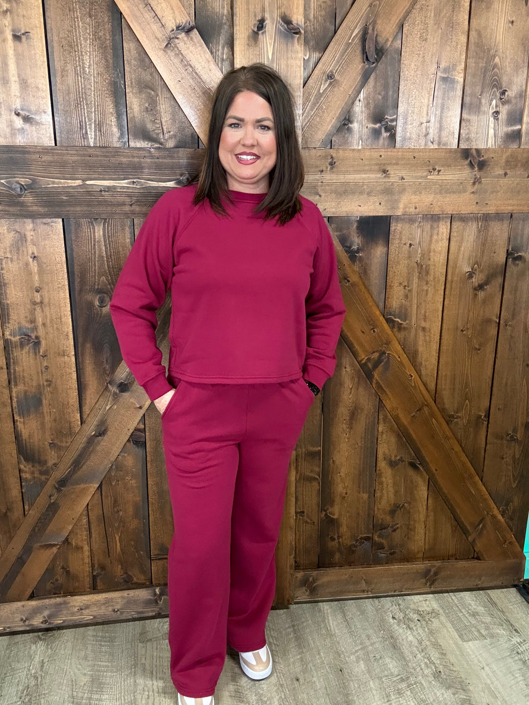 Zenana Fleece Raglan Sweat Set