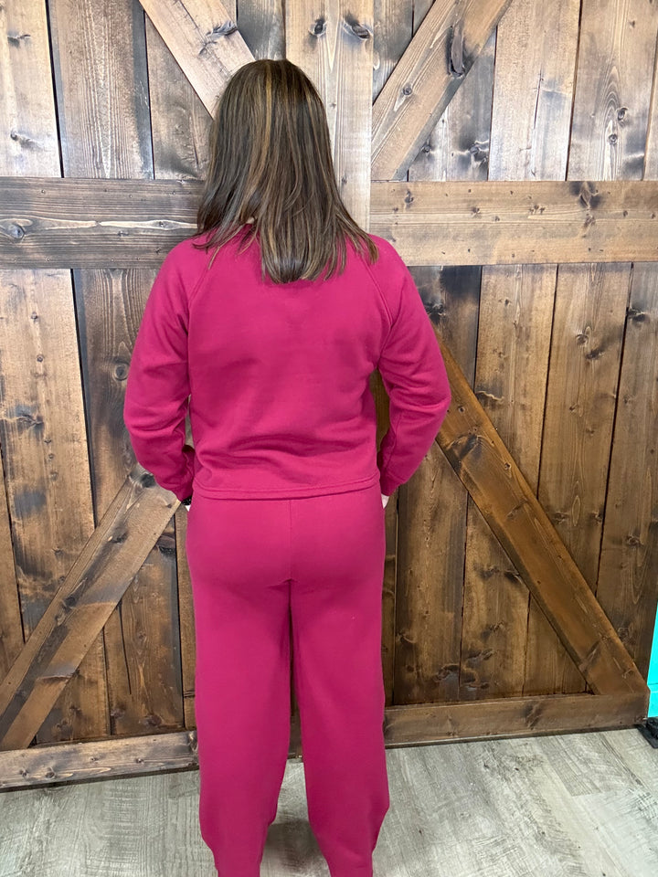 Zenana Fleece Raglan Sweat Set