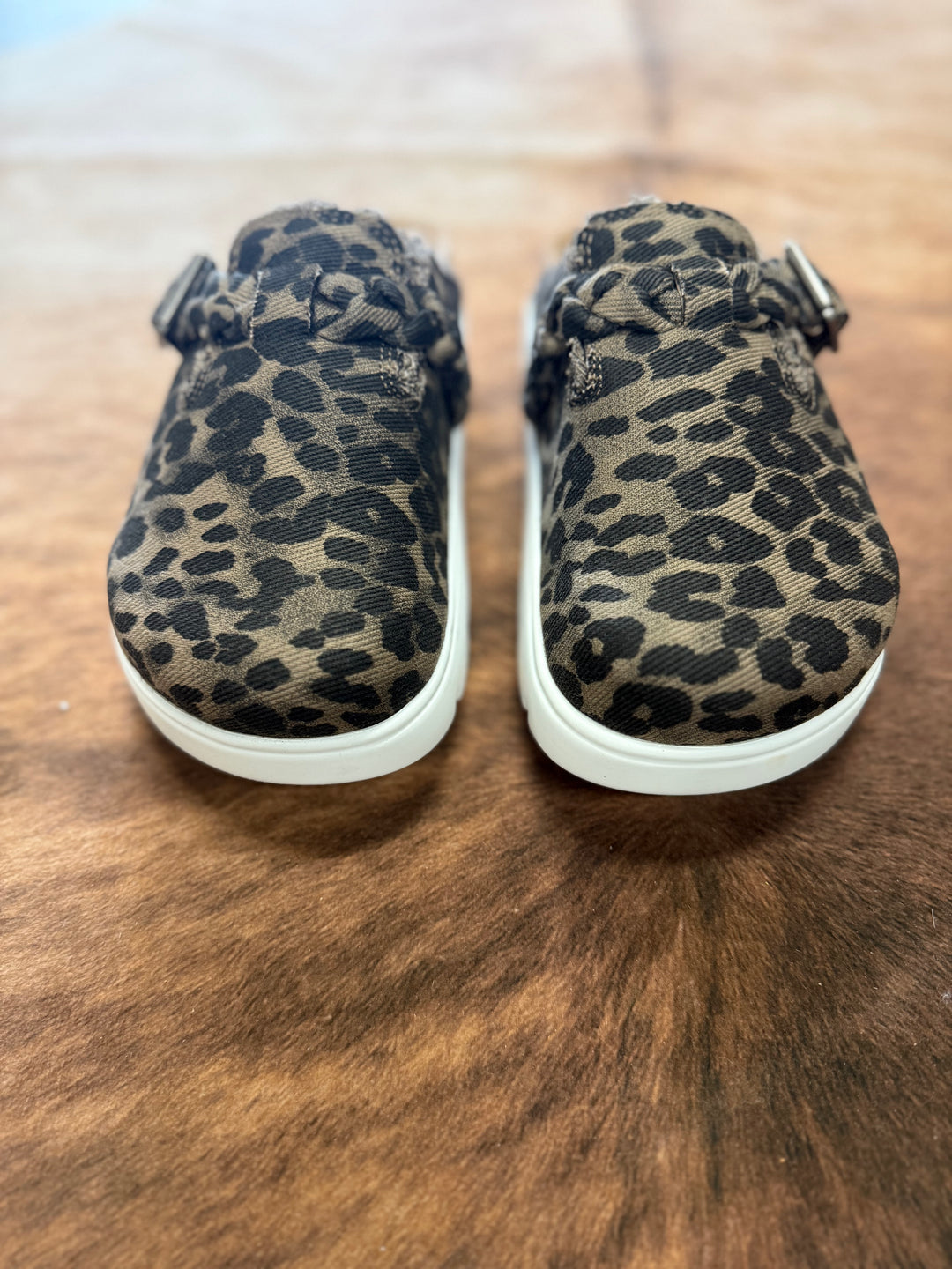 Very G Leopard Cassie Platform Clogs