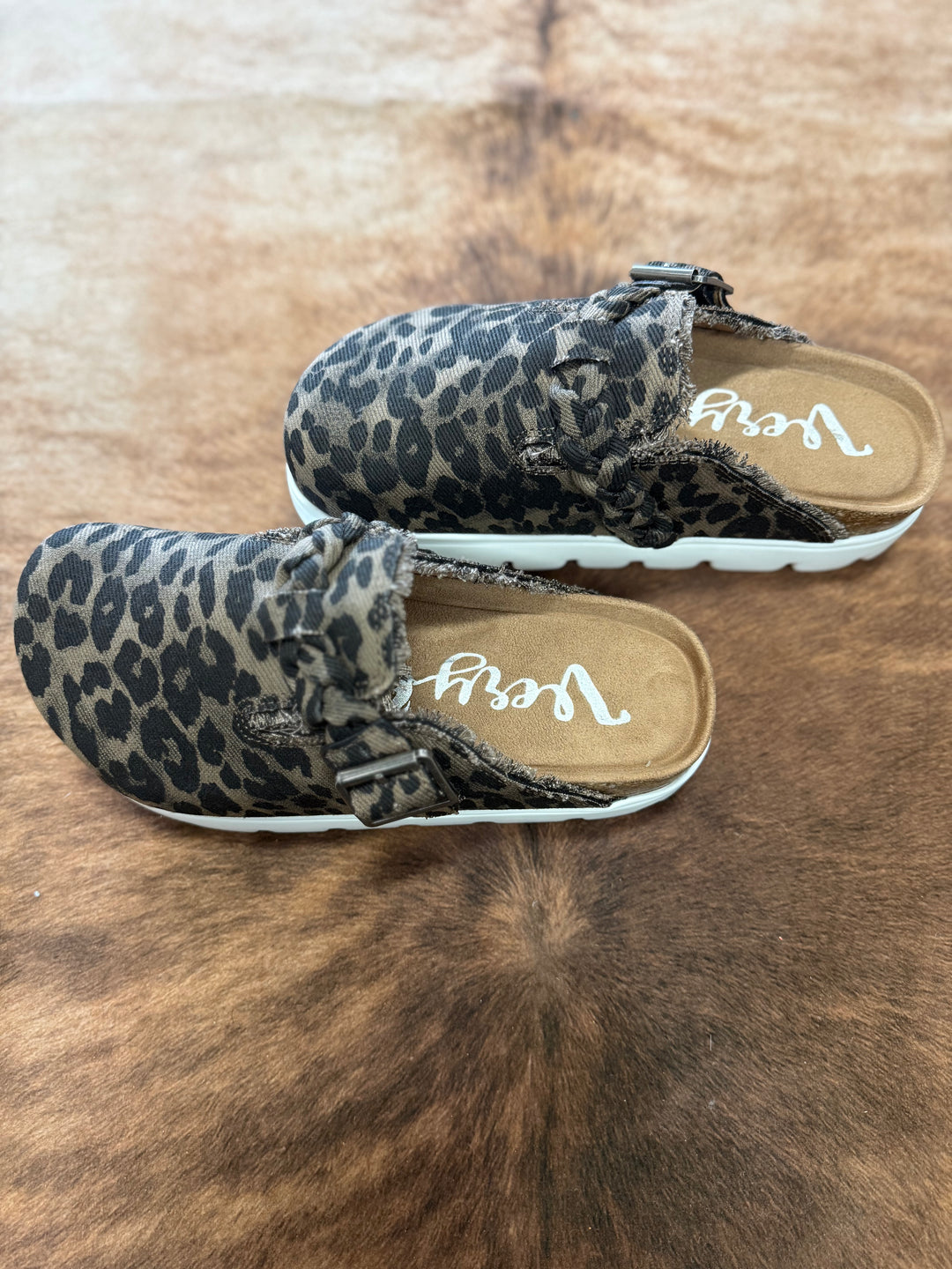 Very G Leopard Cassie Platform Clogs