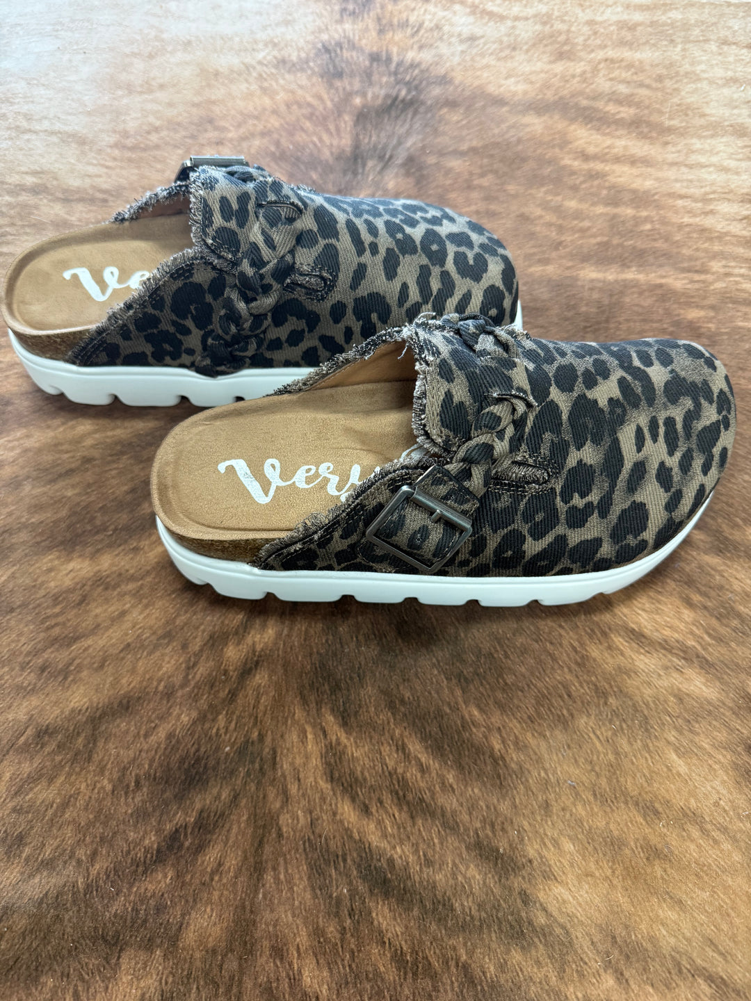 Very G Leopard Cassie Platform Clogs
