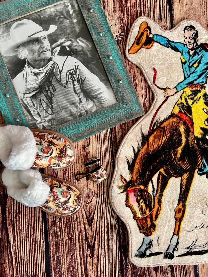 Cowboy Collage Slippers | gussieduponline
