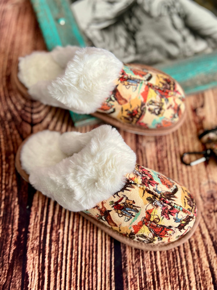 Cowboy Collage Slippers | gussieduponline