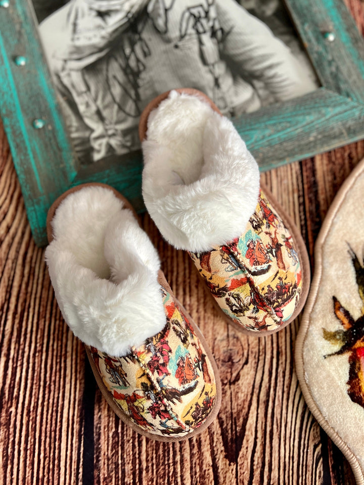 Cowboy Collage Slippers | gussieduponline