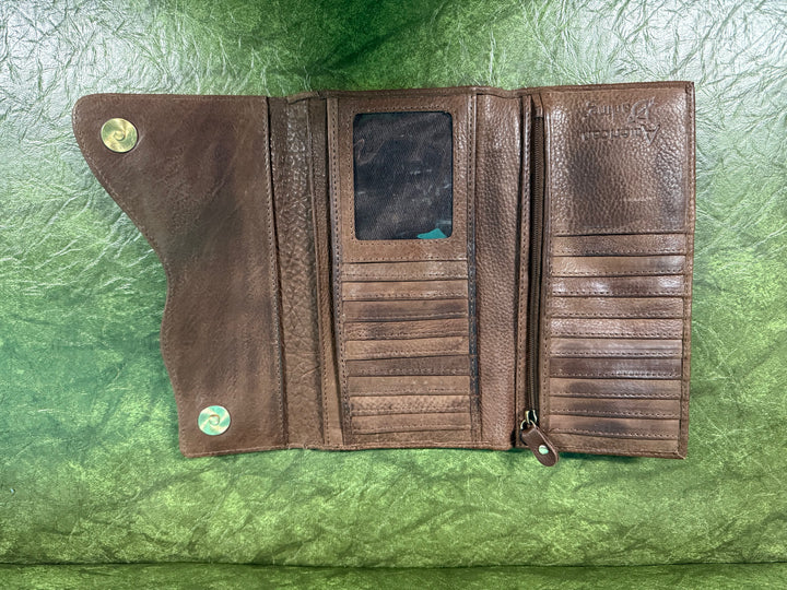 American Darling Desert Longhorn Painted Wallet Crossbody