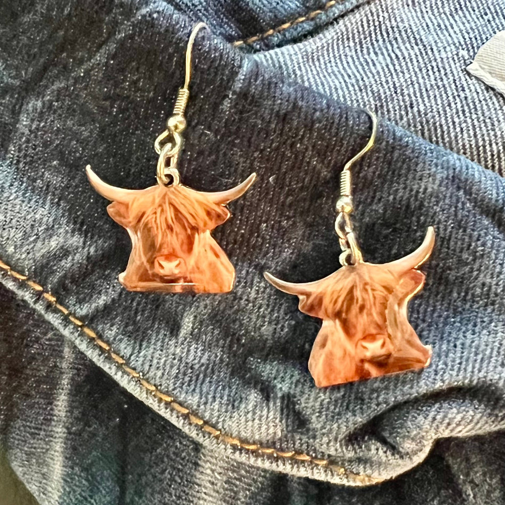 The Highland Cow Earrings | gussieduponline