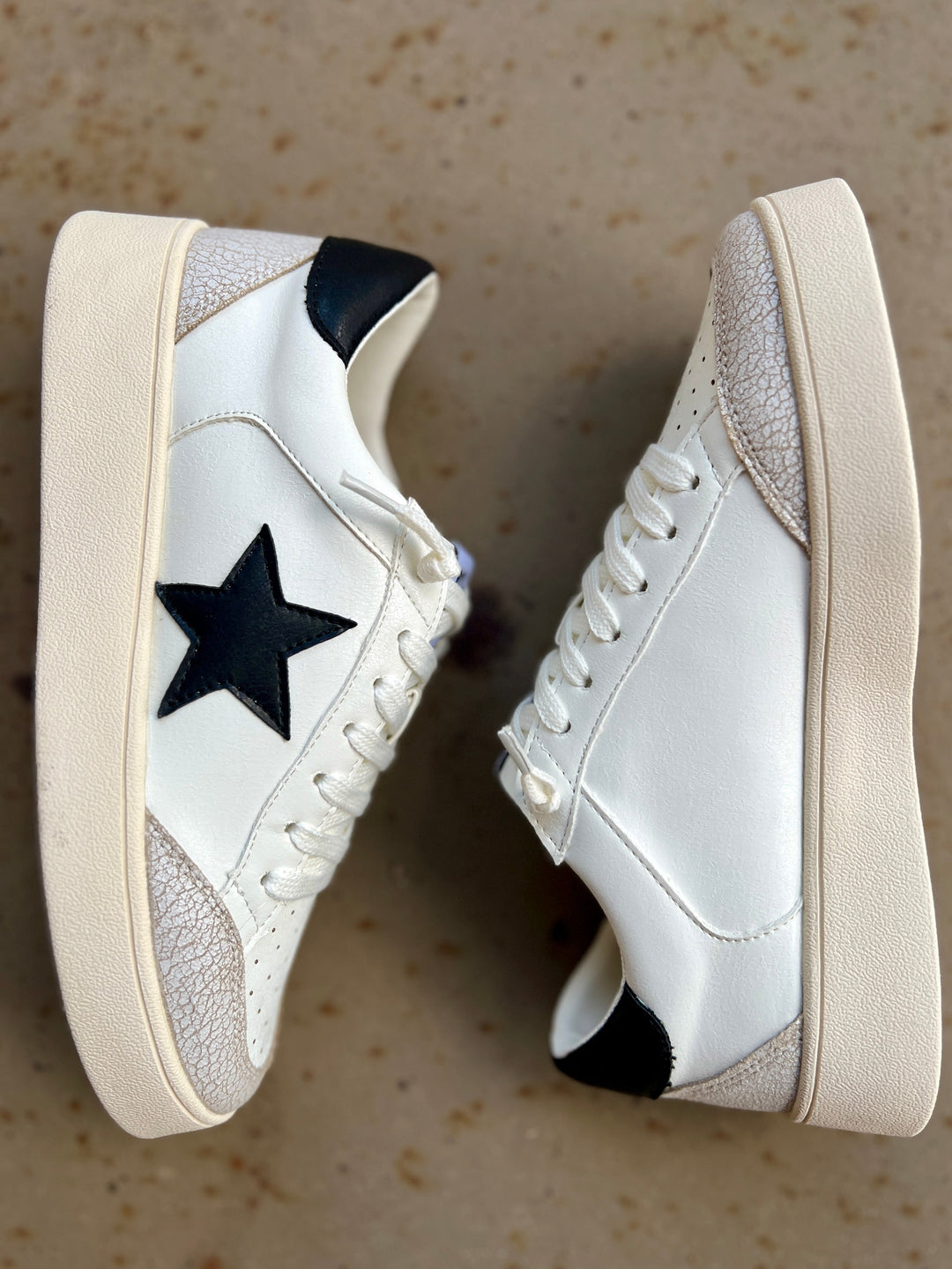 Juniper's White Star Sneakers | gussieduponline