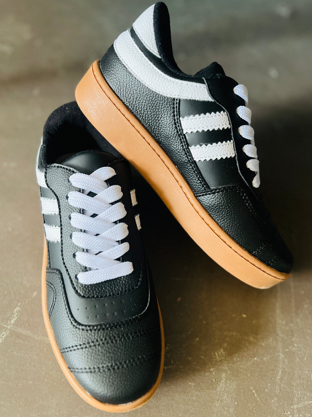 Blackened Ask Me Nicely Sneakers | gussieduponline