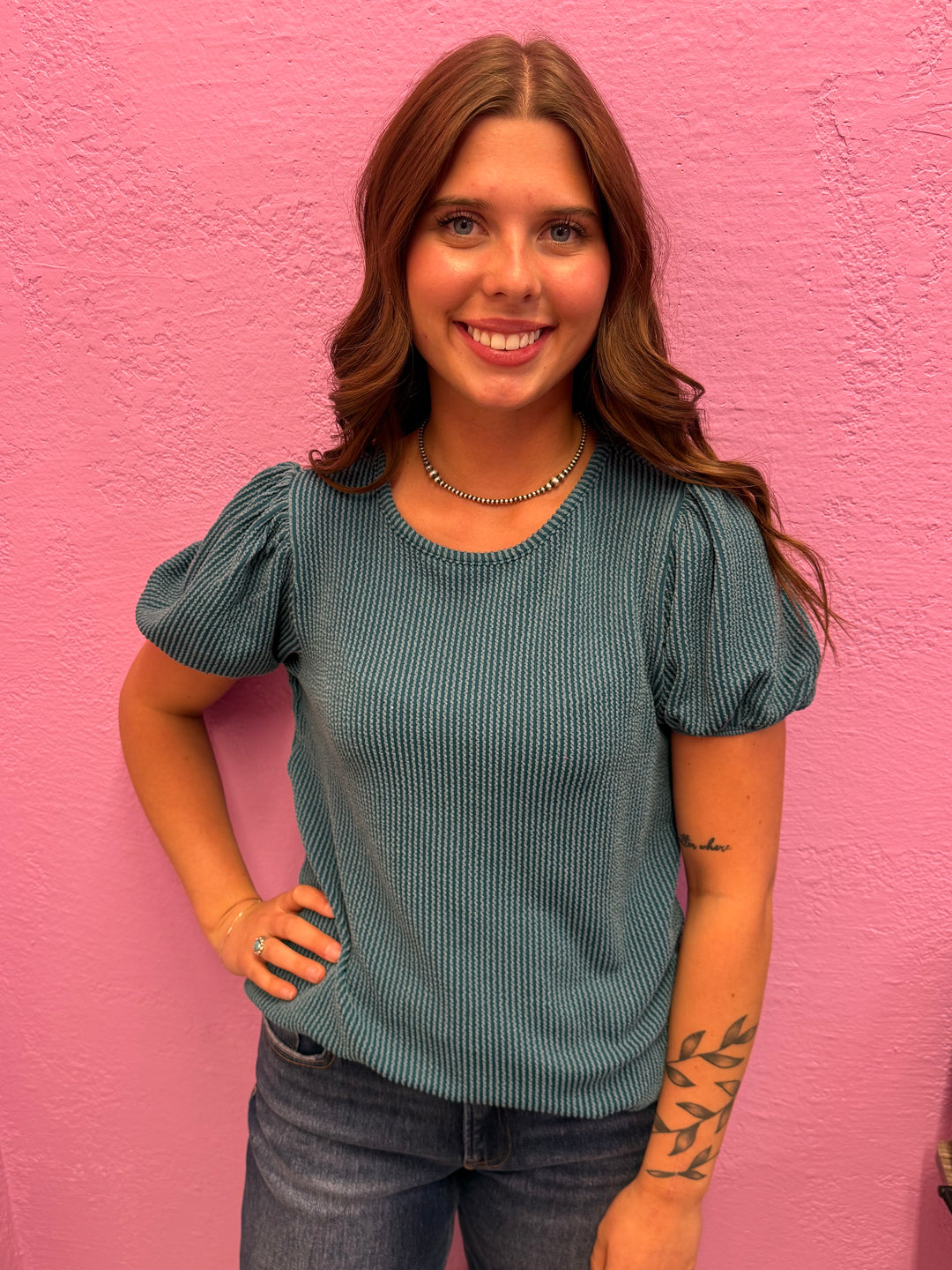 Zenana Ribbed Puff Sleeve Top - 8 Colors