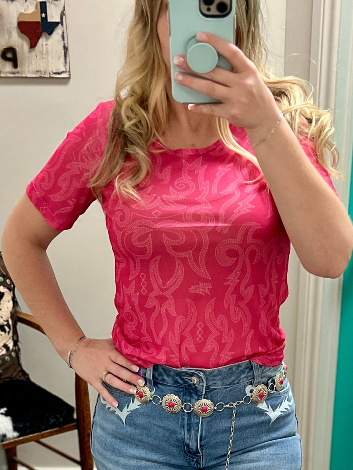 PLUS Sterling Kreek Let's Go Girls Mesh Top | gussieduponline