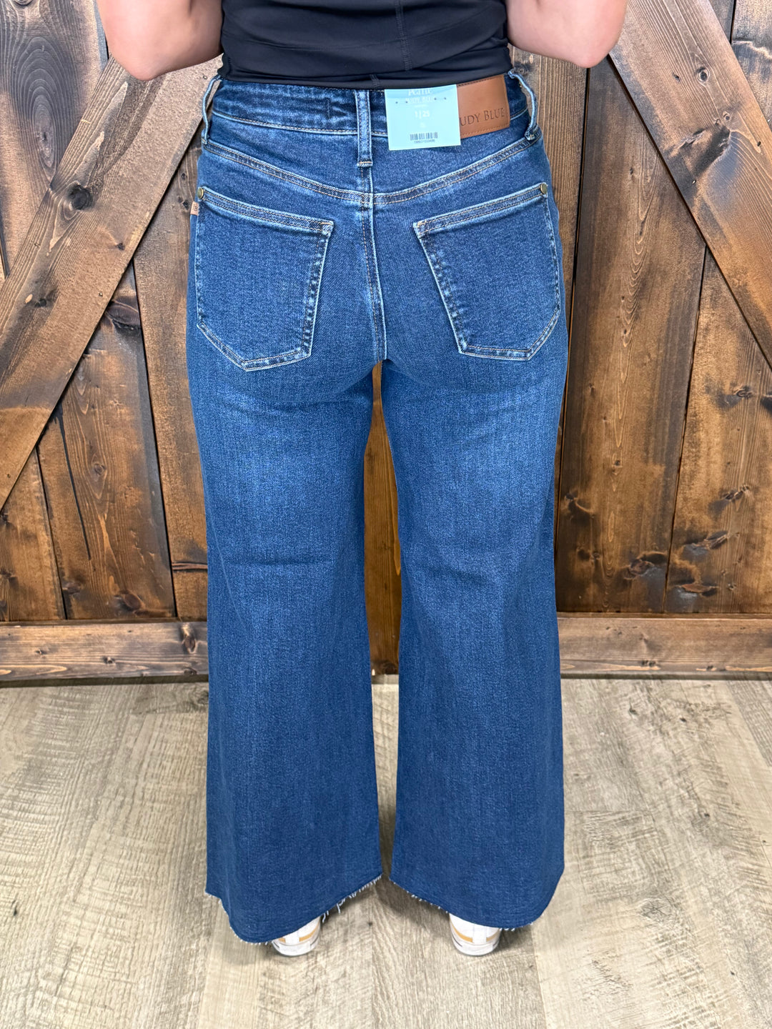 Judy Blue Petite High Waist Retro Wide Leg Jeans