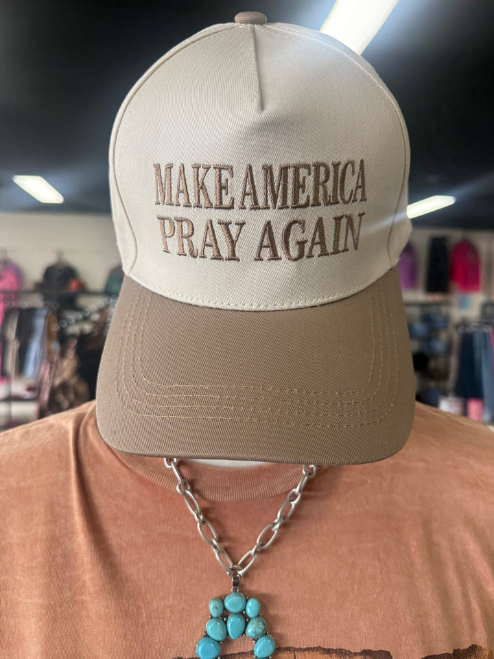 Make America Pray Again Two Tone Canvas Cap- 2 Colors