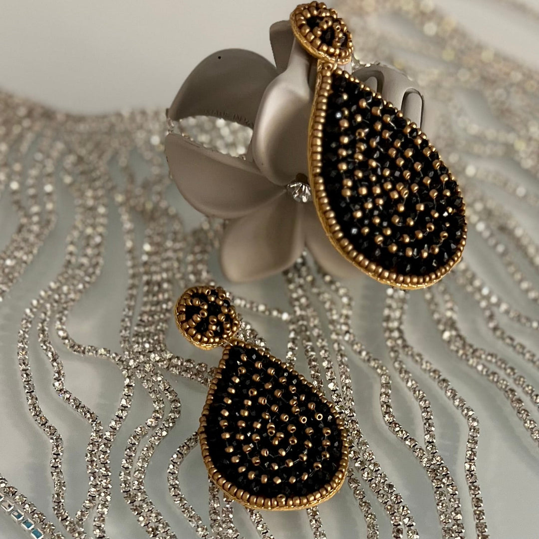 Seed Bead Tear Earrings- 4 Colors | gussieduponline