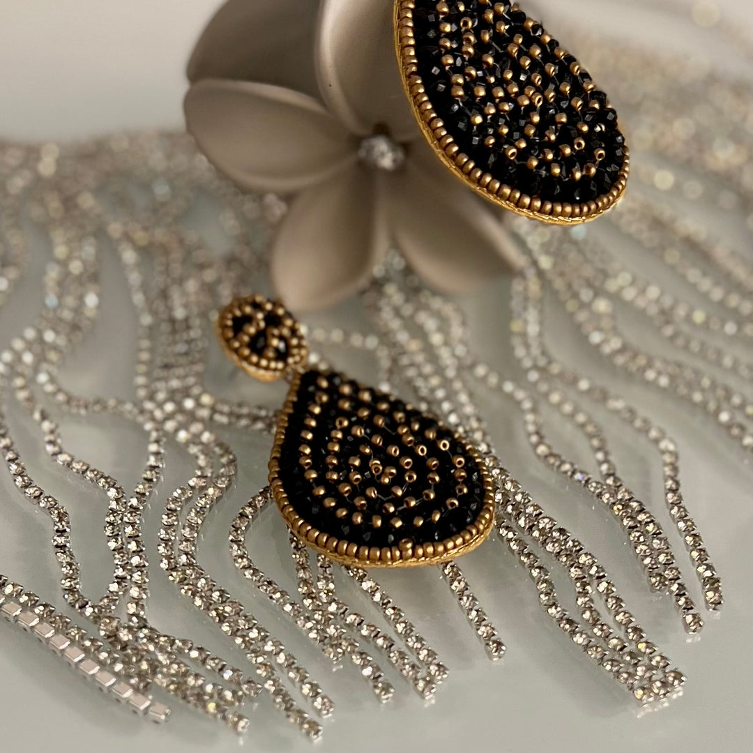 Seed Bead Tear Earrings- 4 Colors | gussieduponline