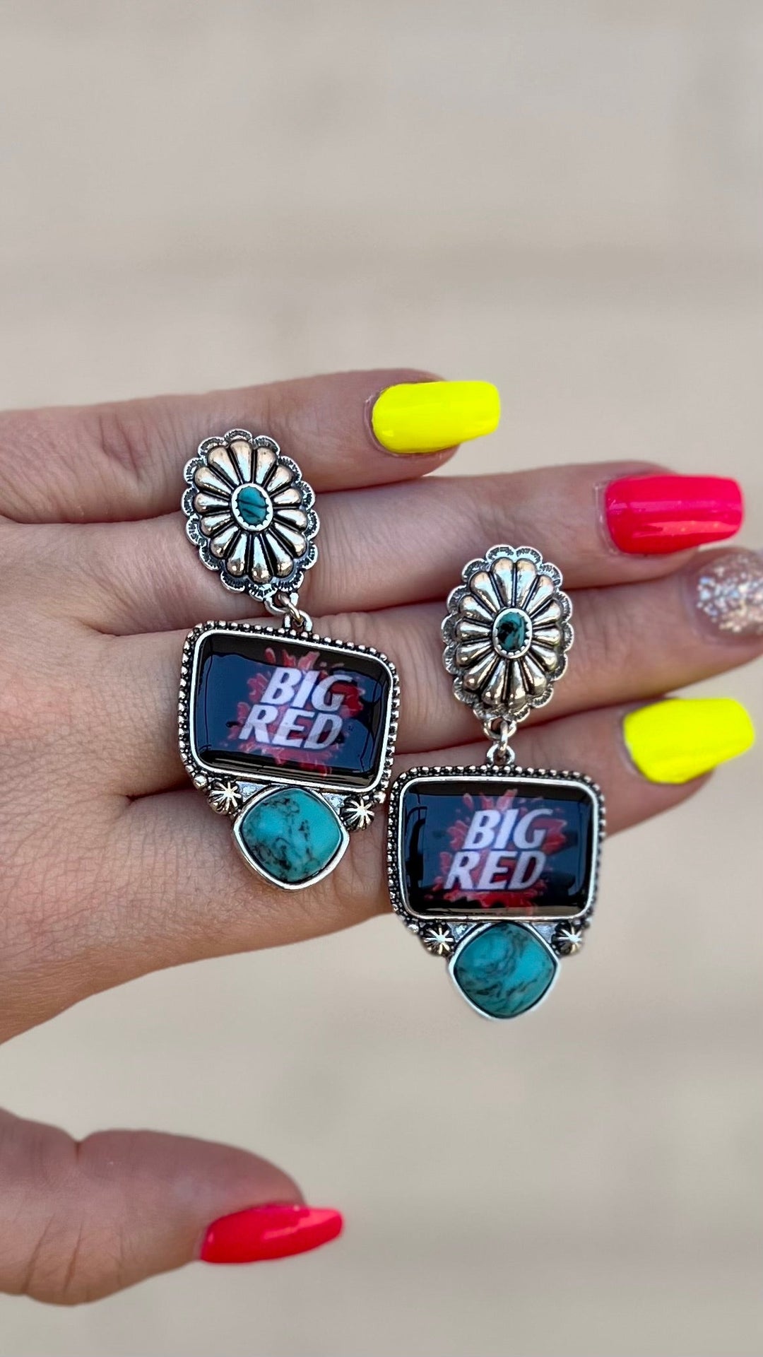 Big Red Earrings | gussieduponline