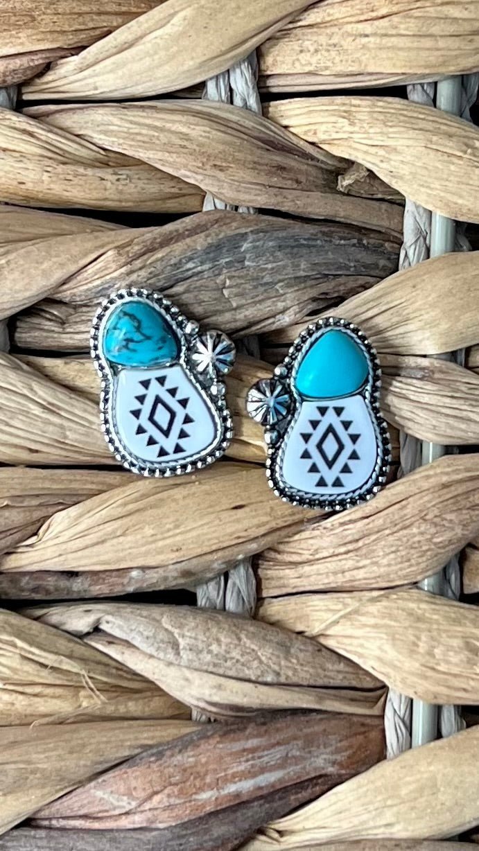 By My Side Turquoise Earrings | gussieduponline
