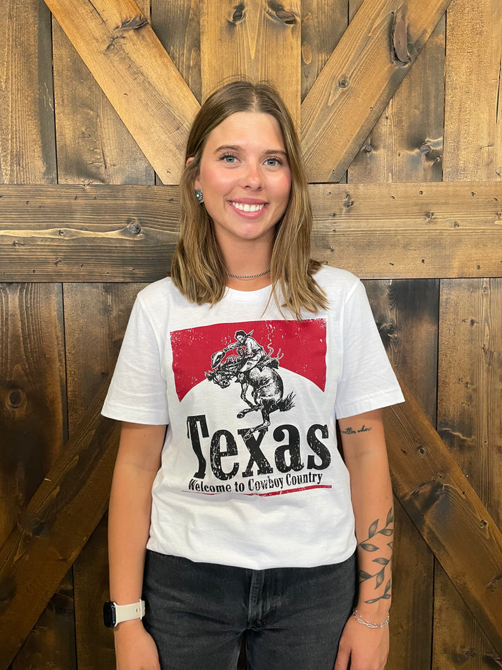 Texas Bronc Welcome to Cowboy Country Graphic Tee
