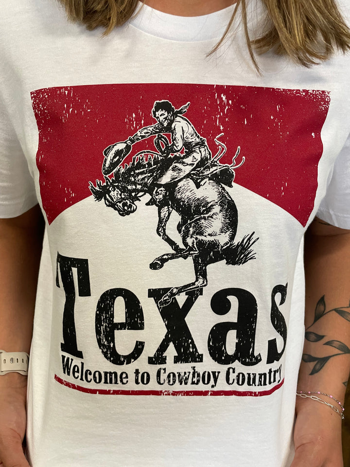 Texas Bronc Welcome to Cowboy Country Graphic Tee