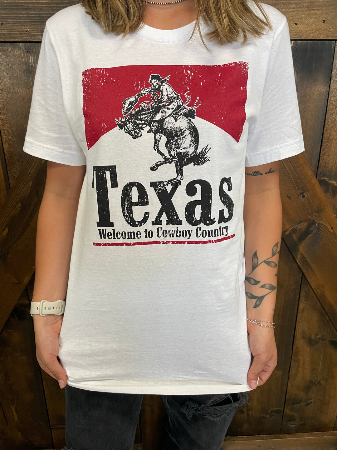 Texas Bronc Welcome to Cowboy Country Graphic Tee