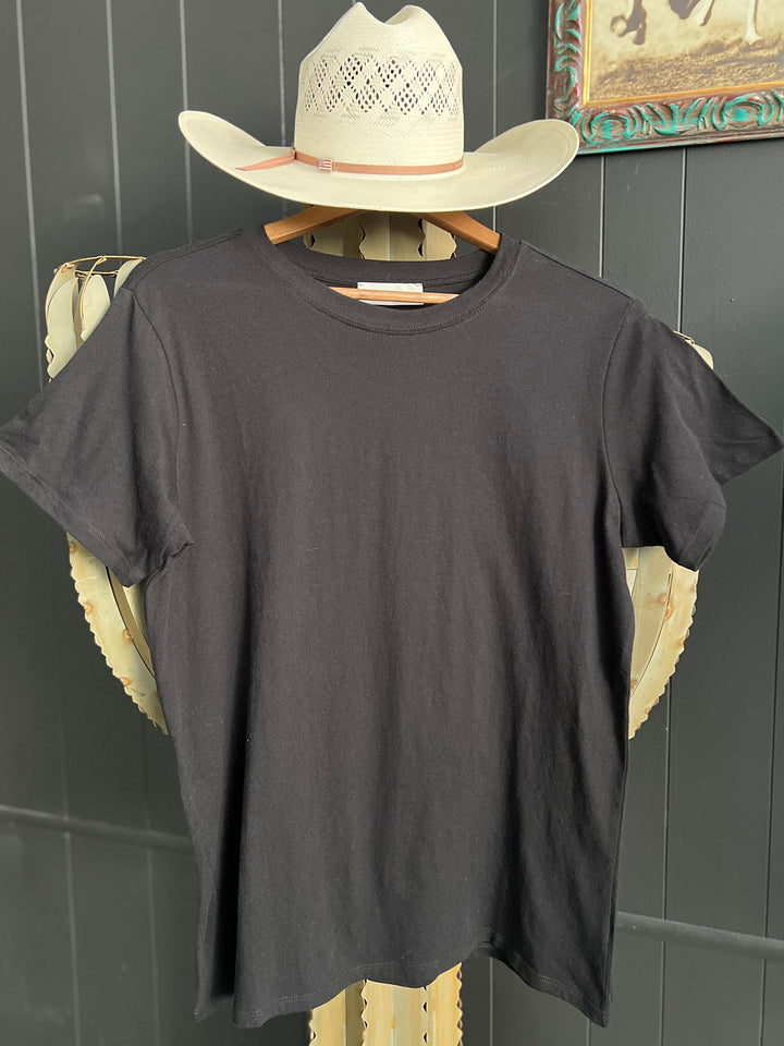 Zenana Cotton Boyfriend Round Neck Basic Tee