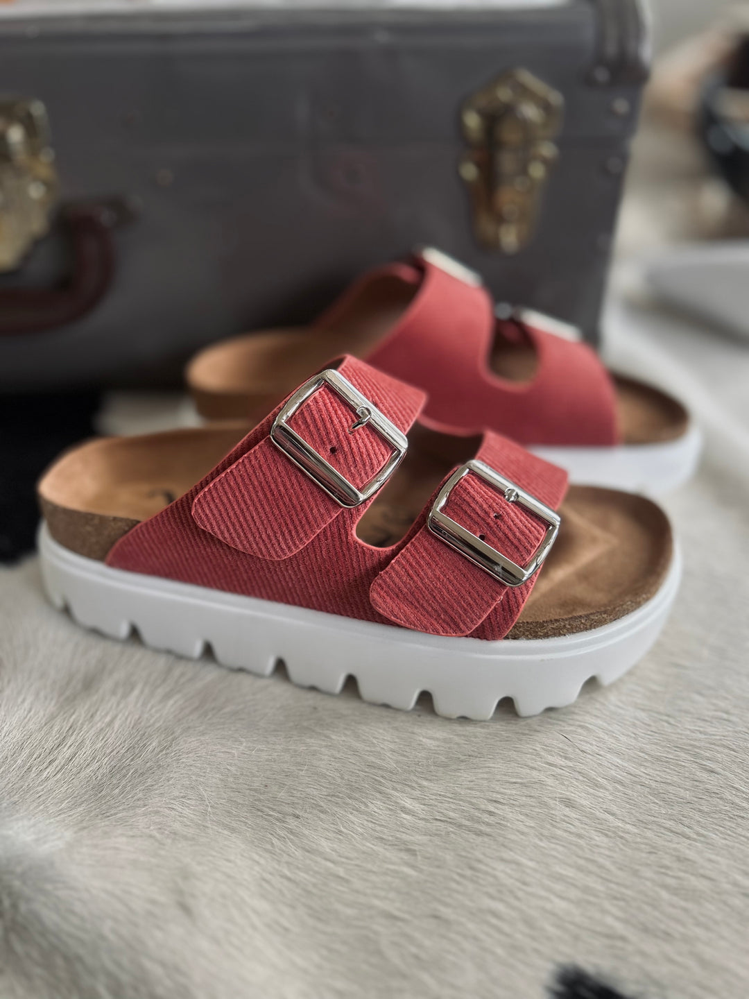 Jazmin Rust Platform Sandals