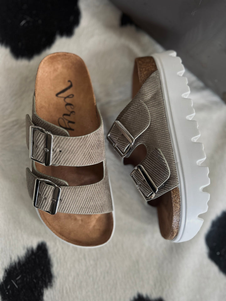 Jazmin Taupe Platform Sandals