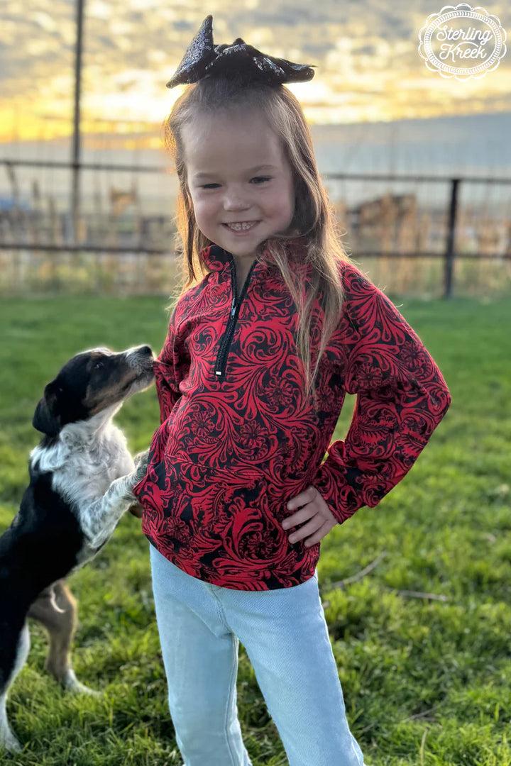 KIDS SK Red & Black Tailgate Party Pullover