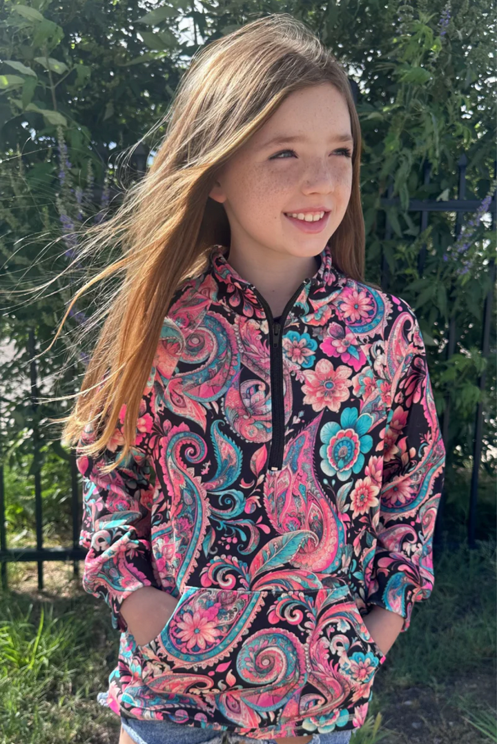 KIDS Sterling Kreek Midnight Bloom Pullover