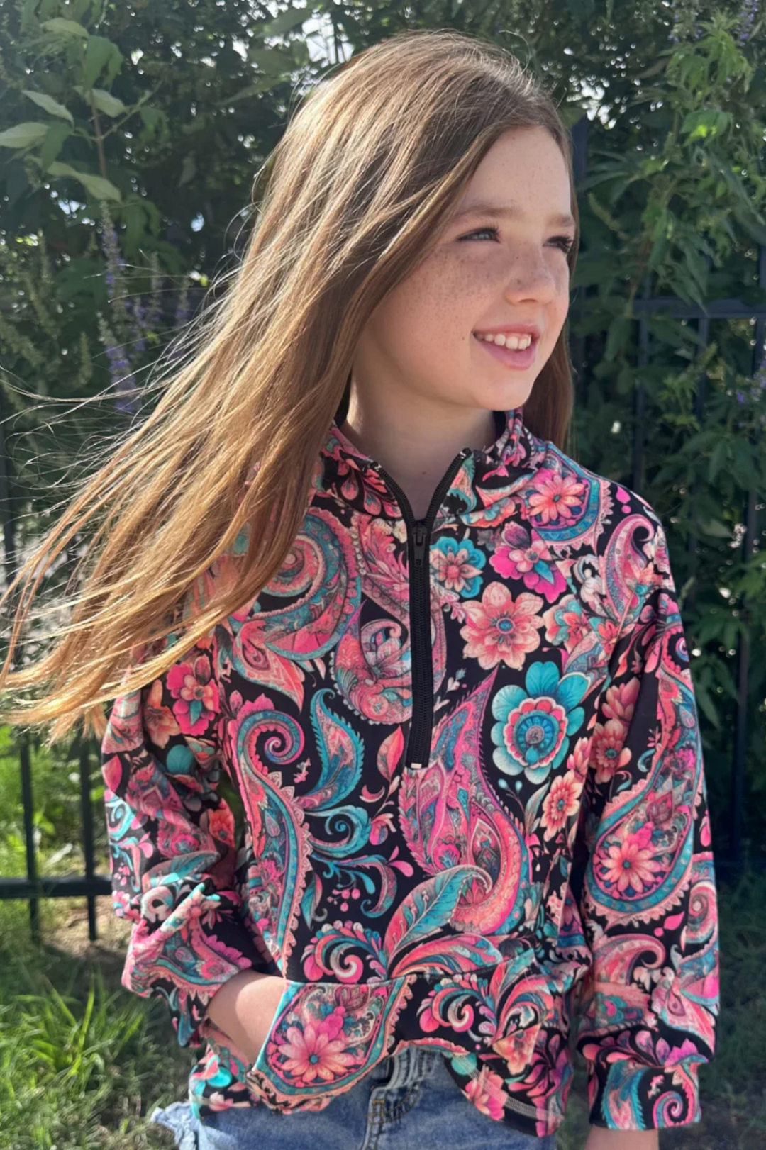 KIDS Sterling Kreek Midnight Bloom Pullover