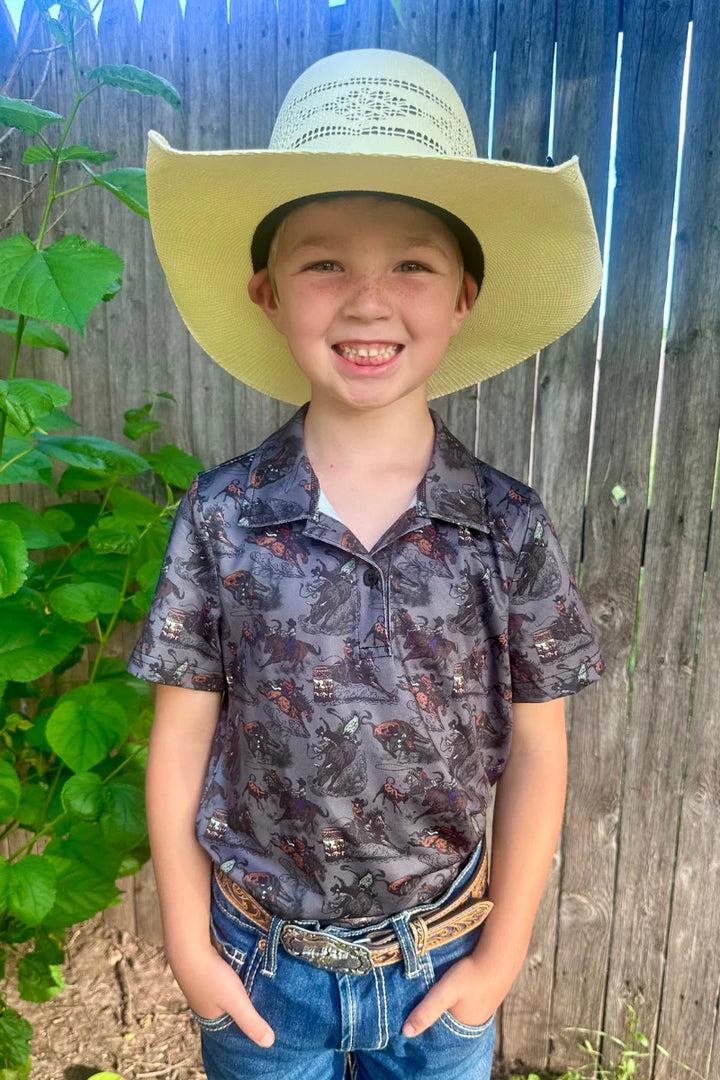 KIDS Sterling Kreek Rodeo Nation Polo
