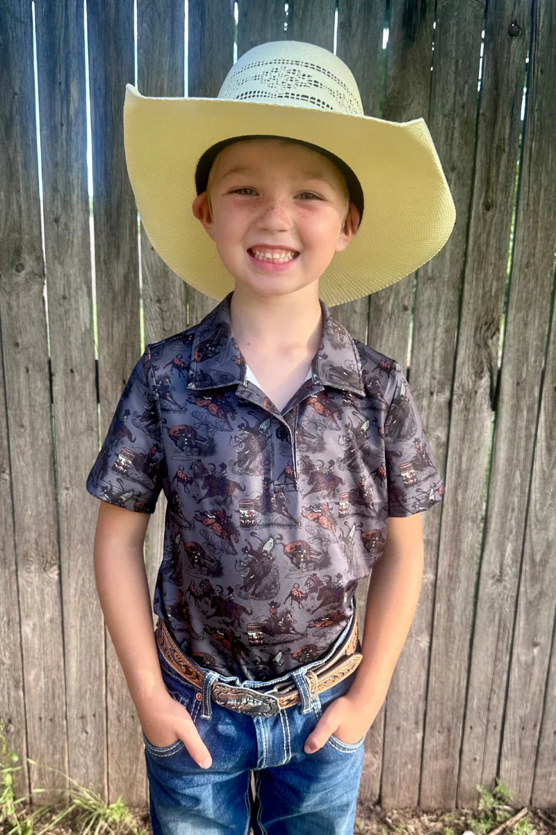 KIDS Sterling Kreek Rodeo Nation Polo