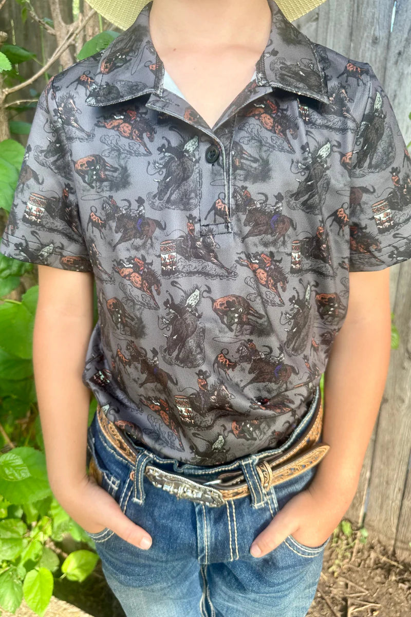 KIDS Sterling Kreek Rodeo Nation Polo