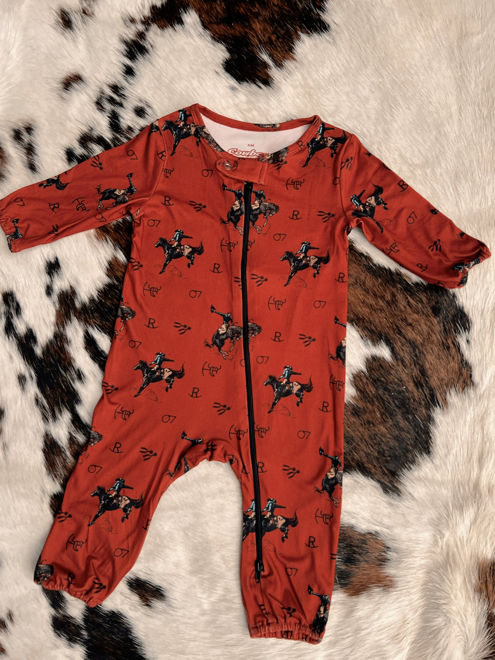 Kid's Vintage Bronc Red Jumpsuit | gussieduponline