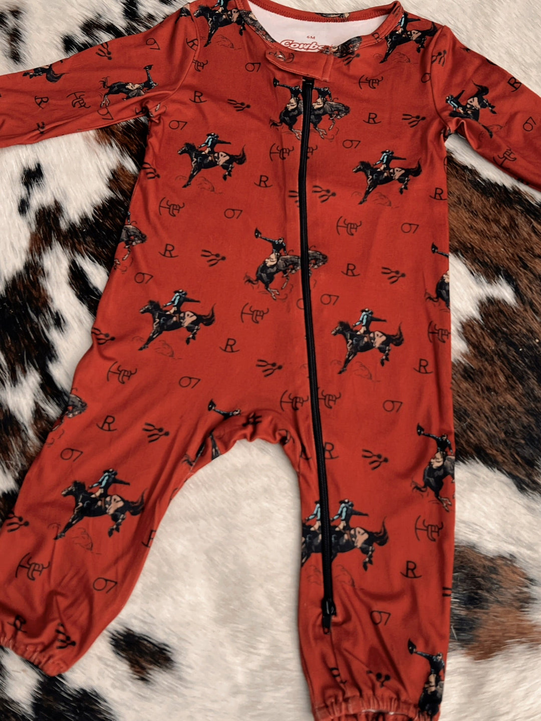 Kid's Vintage Bronc Red Jumpsuit | gussieduponline
