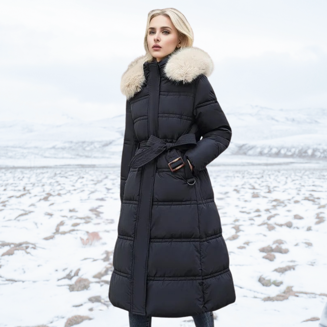 Lucia | Designer Winter Parka With Fur Hood