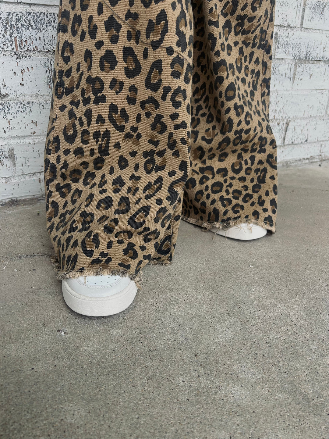 L&B Brown Leopard Denim High Rise Flare Jeans*