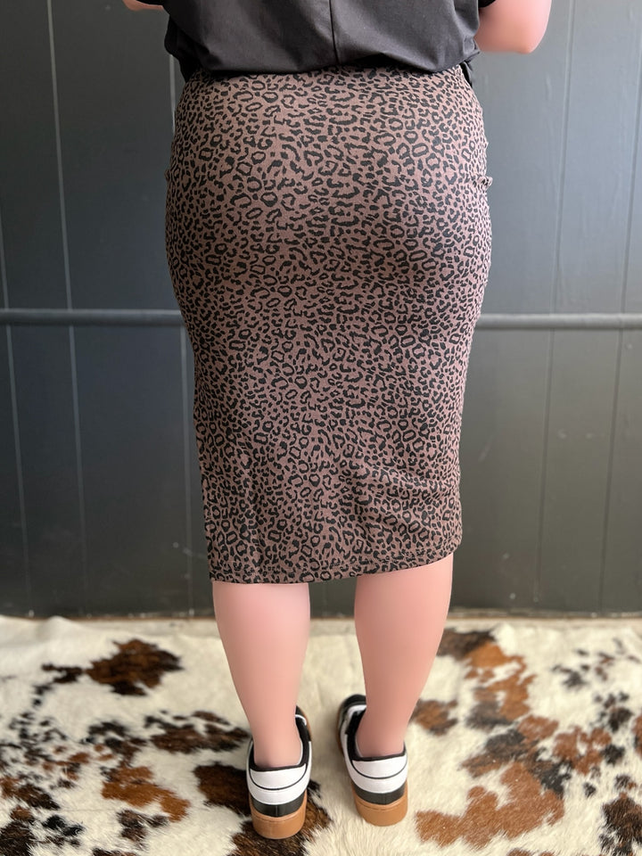 Leopard Midi Skirt - 2 Colors*
