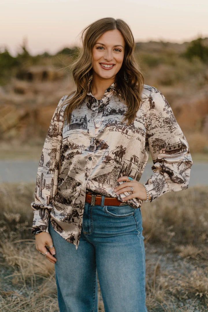 Sterling Kreek Life On The Ranch Button Up