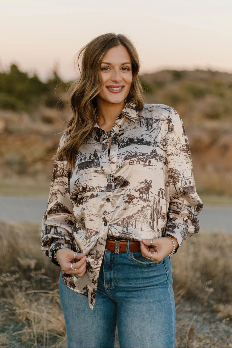 Sterling Kreek Life On The Ranch Button Up