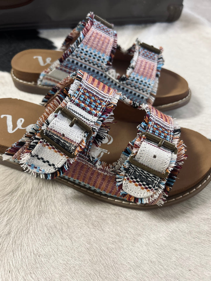 Mackenzie Cream Multicolor Sandals*