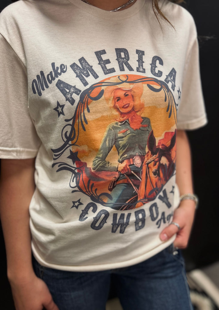 Make American Cowboy Again Vintage Tee